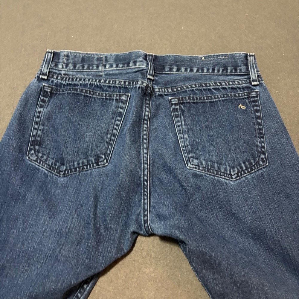 Rag & Bone Fit 3 Slim Straight Leg Jeans Mens 34 Blue Tonal Selvage Cotton Core - Picture 4 of 9